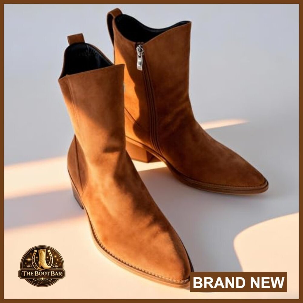 Over The Knee Cowboy Boots With Fringe Buckle Belts Chunky Heel View 6
